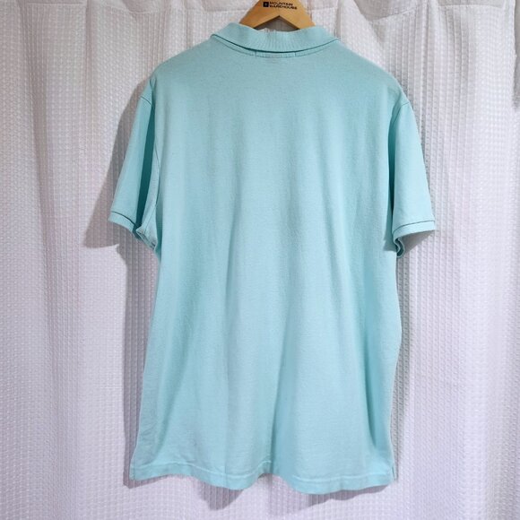 U.S. Polo Assn. Polo Shirt Top Men's xl Turquoise with Blue Logo Short Sleeve - Picture 5 of 8